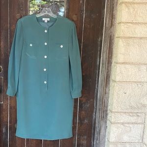 SHOMI | 100% Silk Shirt Dress Long Sleeves